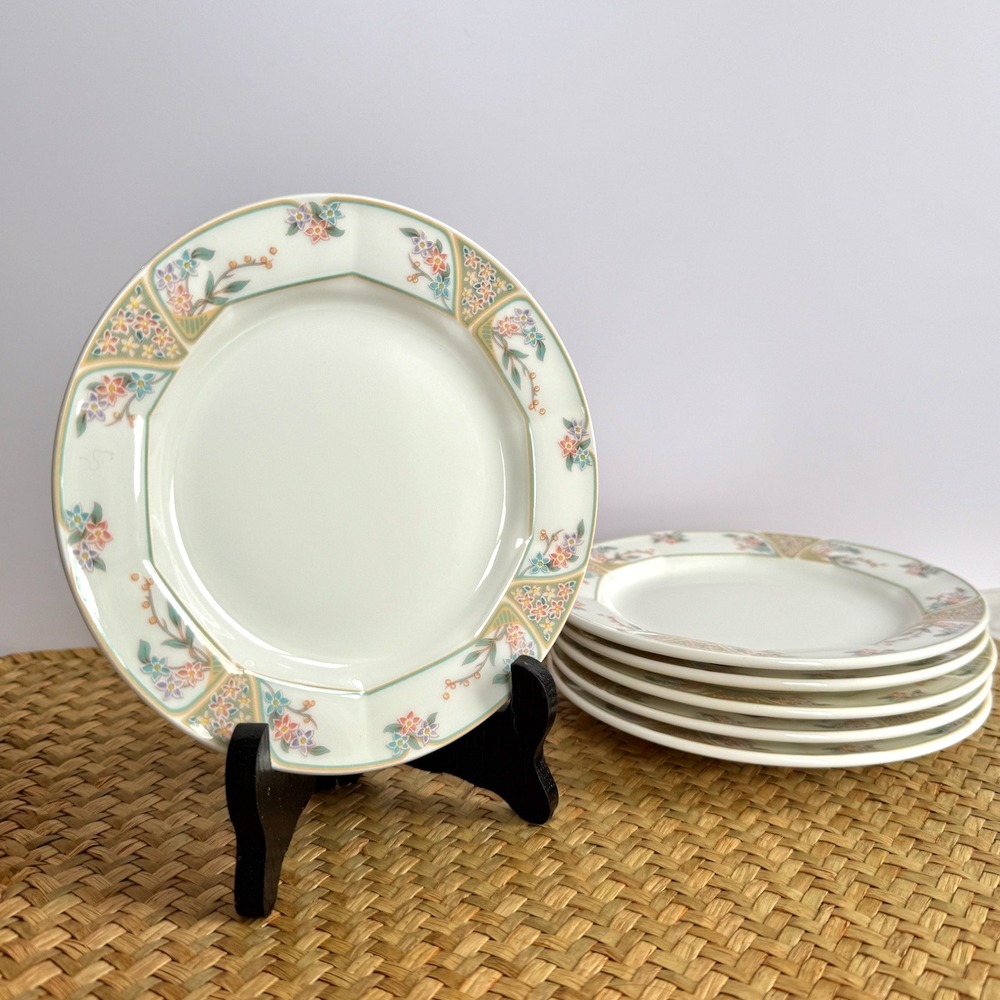 Villeroy & Boch Como Salad / Dessert Plates Set of 6 Floral Pastel Porcelain